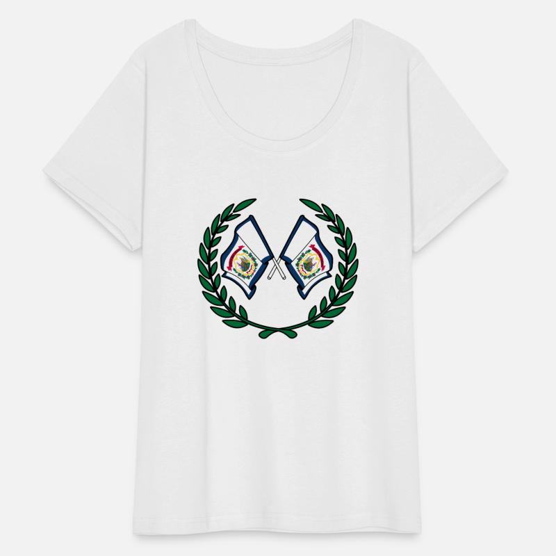 Flags USA West Virginia in laurel wreath