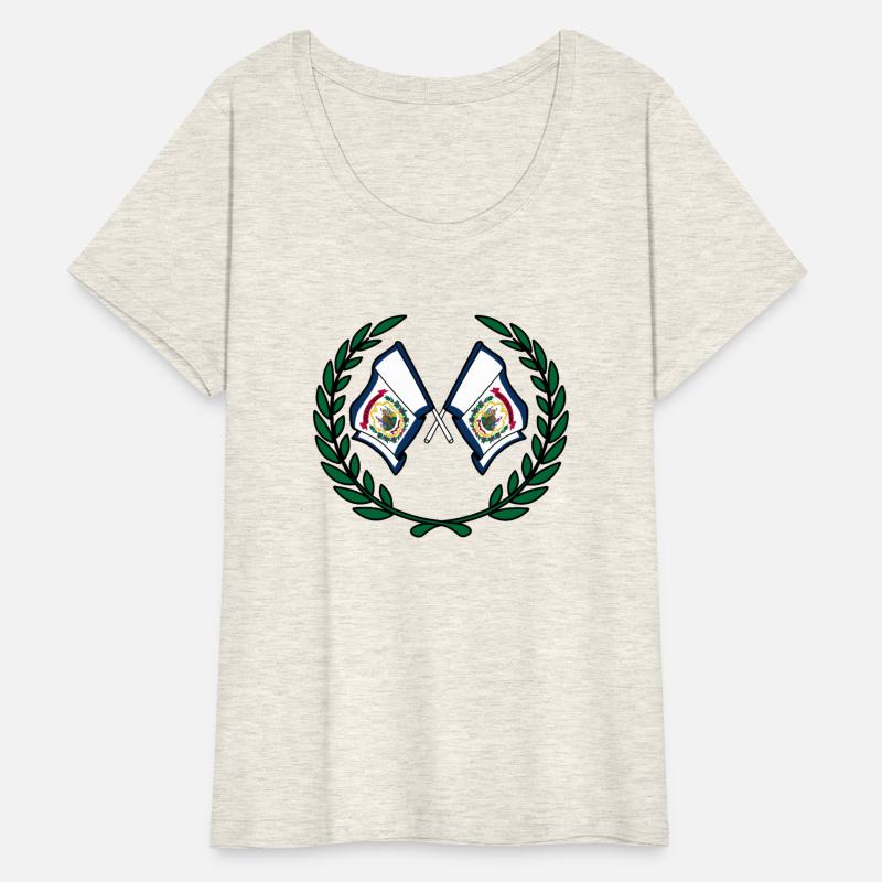 Flags USA West Virginia in laurel wreath