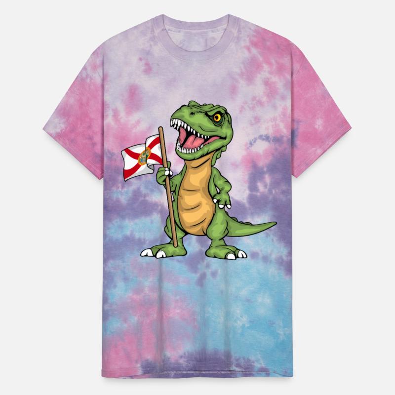 Florida Lover Kids Dinosaur Lover USA Florida Flag