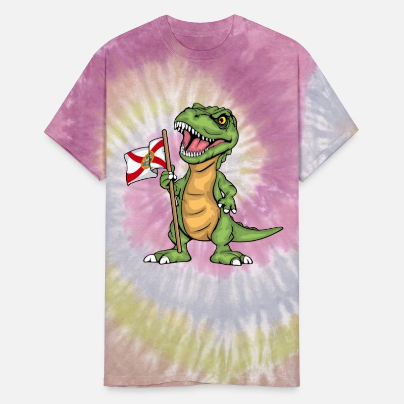 Florida Lover Kids Dinosaur Lover USA Florida Flag
