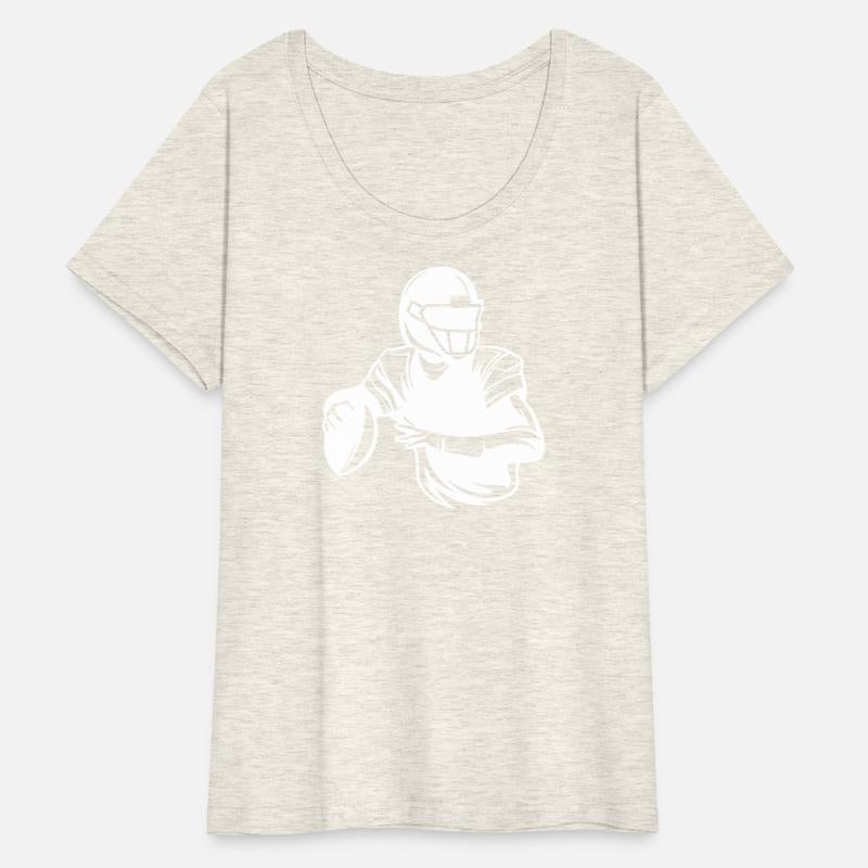 Football Player Throwing White Outline