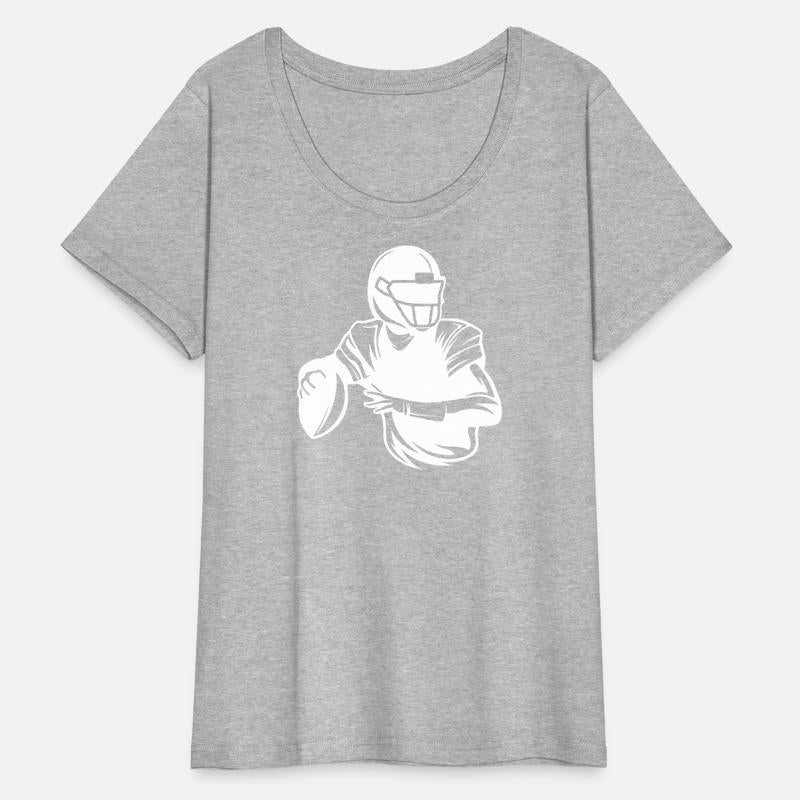 Football Player Throwing White Outline