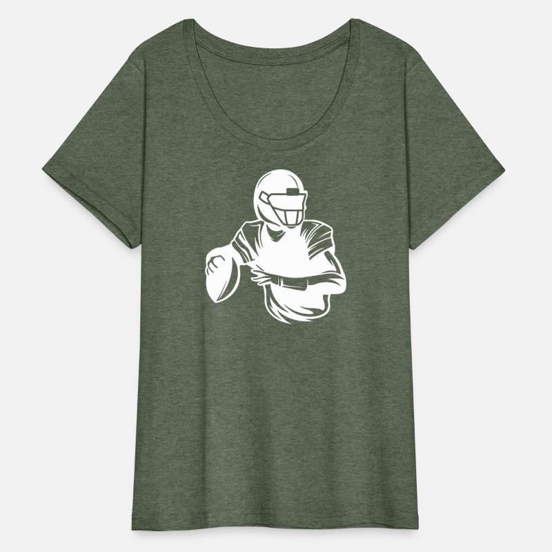 Football Player Throwing White Outline