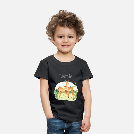 Forest Animal Deer Flowers Name Leonie