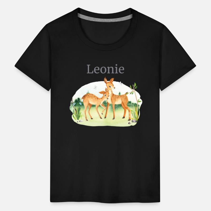 Forest Animal Deer Flowers Name Leonie