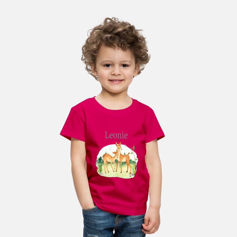 Forest Animal Deer Flowers Name Leonie