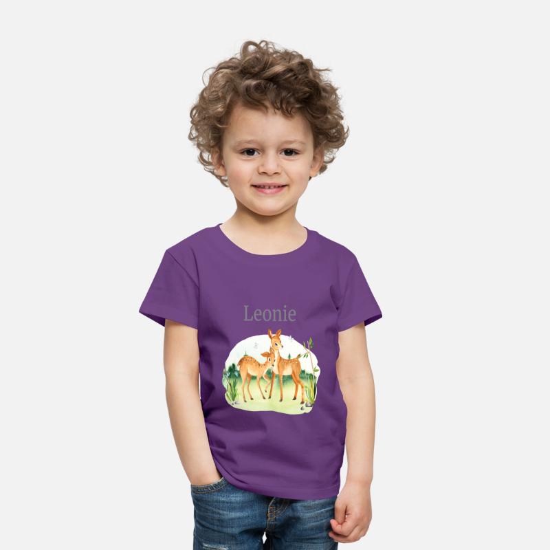 Forest Animal Deer Flowers Name Leonie