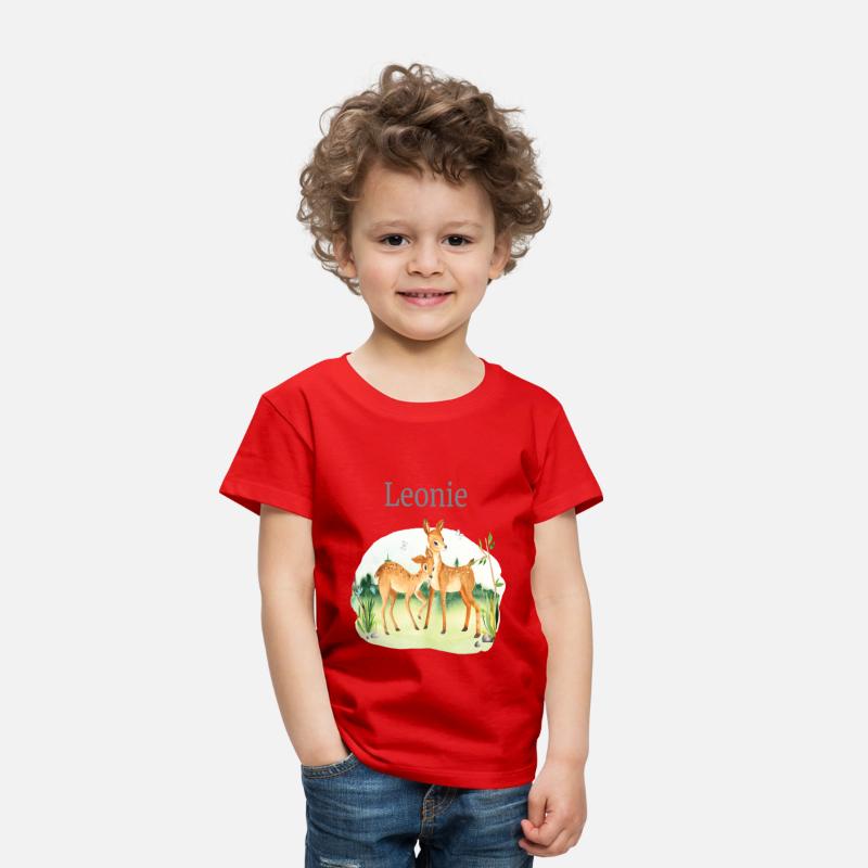 Forest Animal Deer Flowers Name Leonie