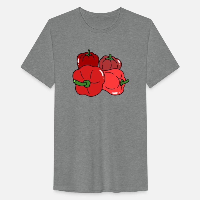 Four Red Bell Peppers