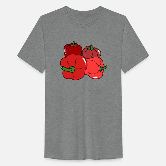 Four Red Bell Peppers