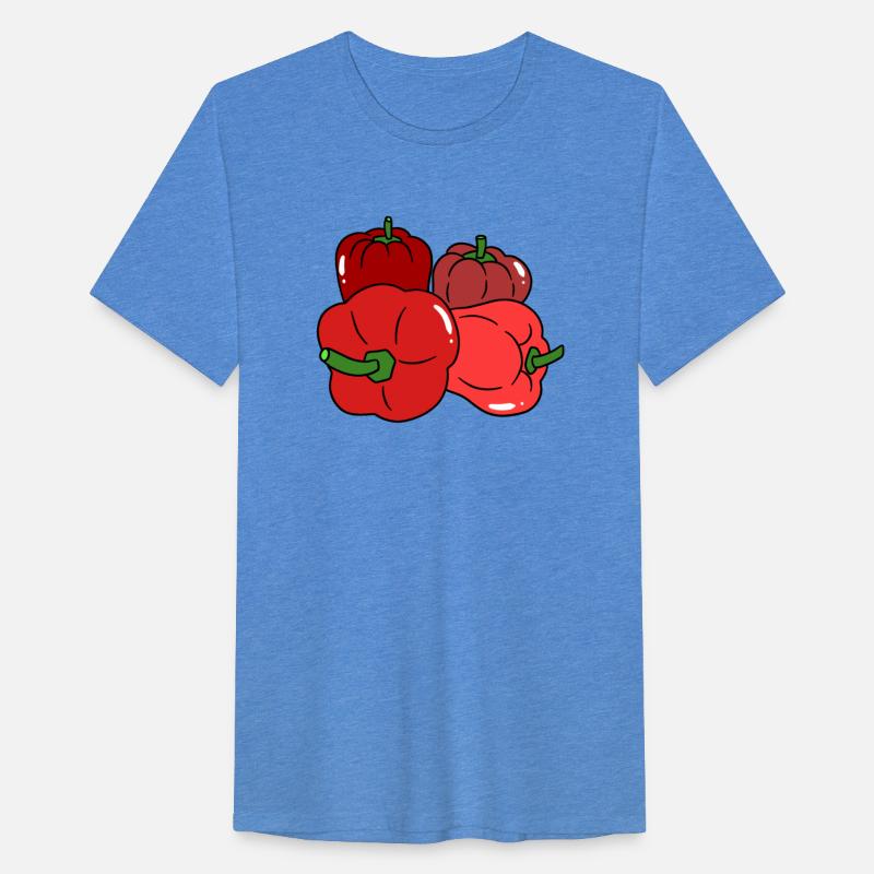 Four Red Bell Peppers