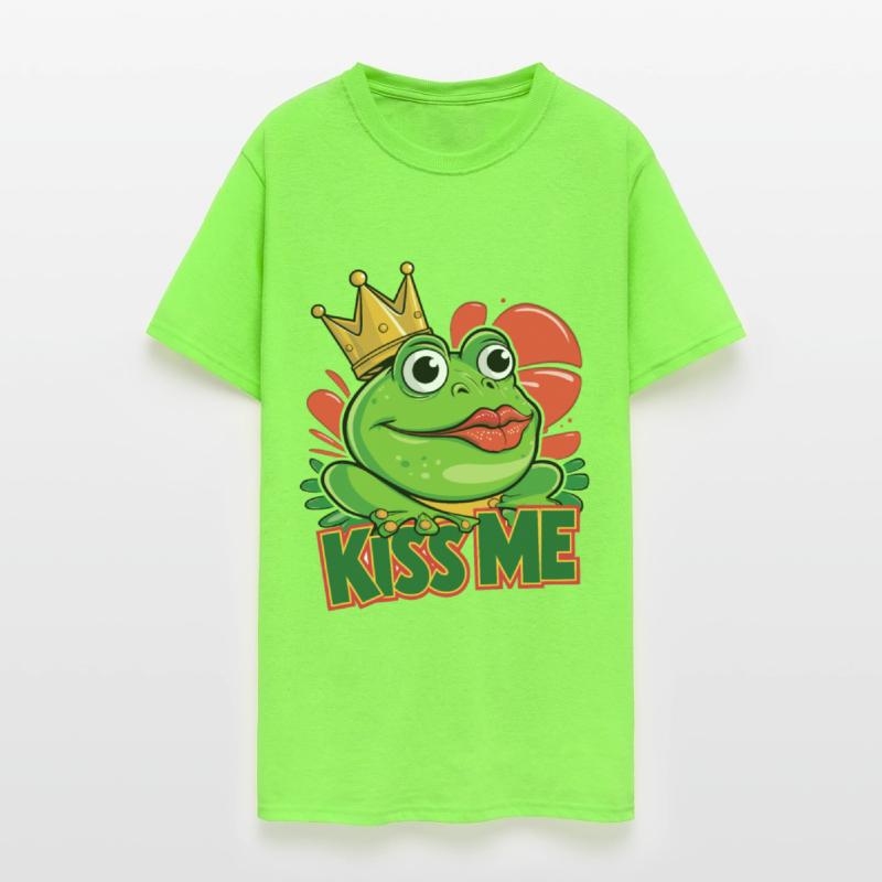 Funny Green Frog Kiss Me
