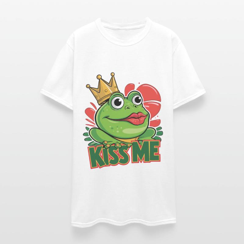 Funny Green Frog Kiss Me