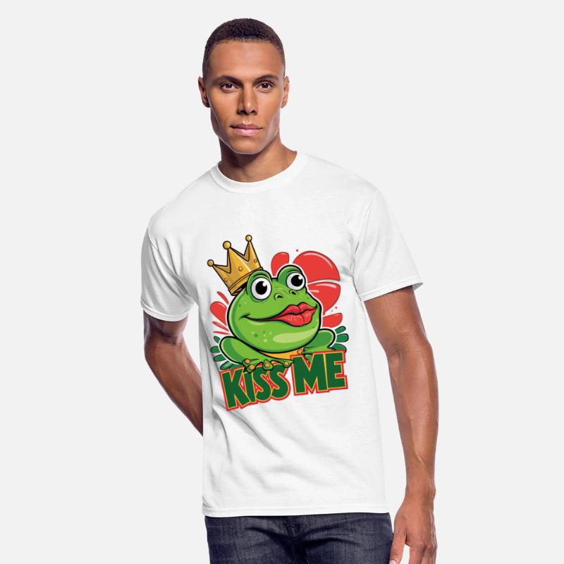 Funny Green Frog Kiss Me