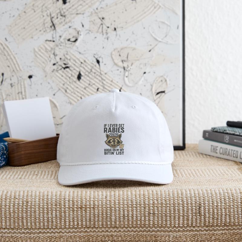 Funny Rabies Raccoon Saying Design Quote