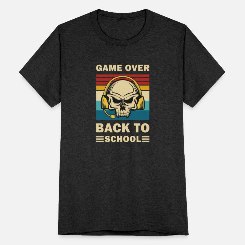 Game Over Back To School Funny Video Gamer Gaming