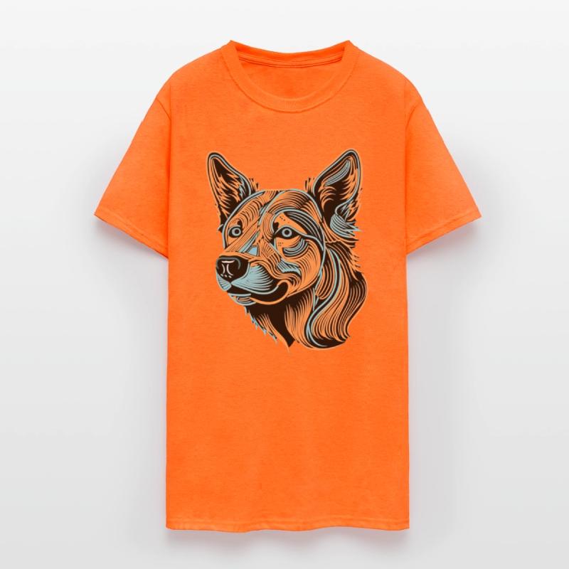 German Shepherd Funny Dog Street Art Comic Pet