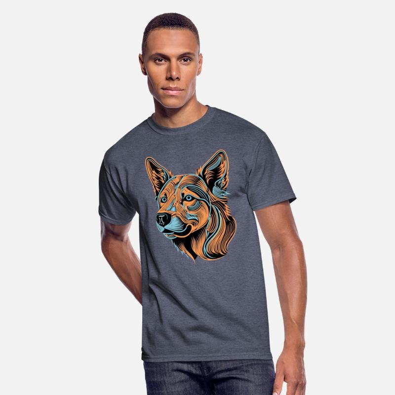 German Shepherd Funny Dog Street Art Comic Pet