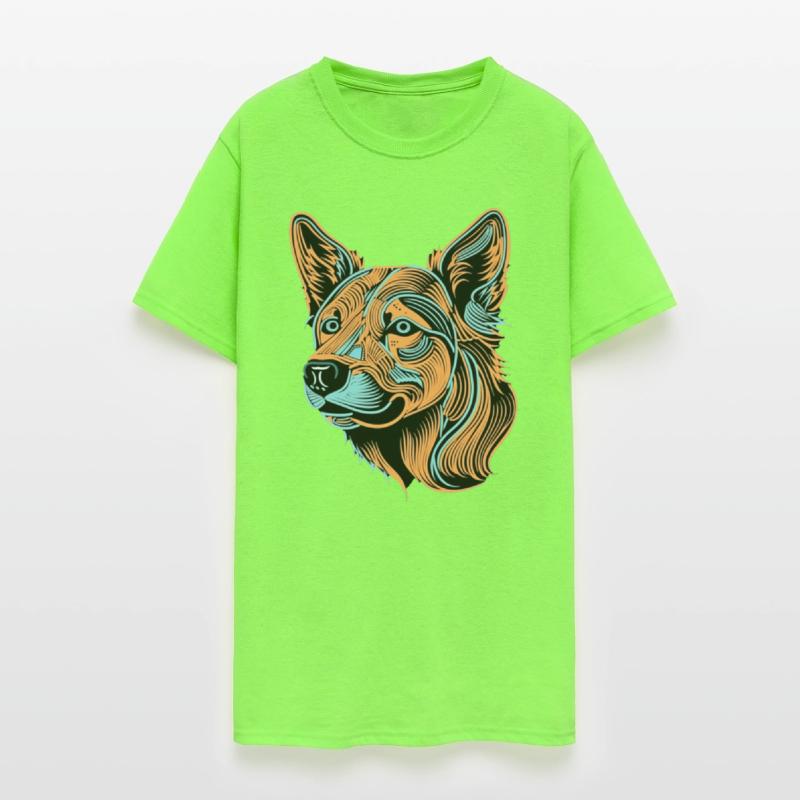 German Shepherd Funny Dog Street Art Comic Pet