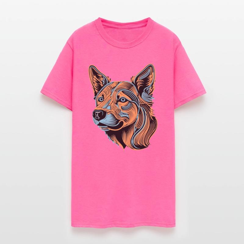 German Shepherd Funny Dog Street Art Comic Pet