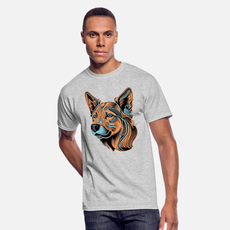 German Shepherd Funny Dog Street Art Comic Pet