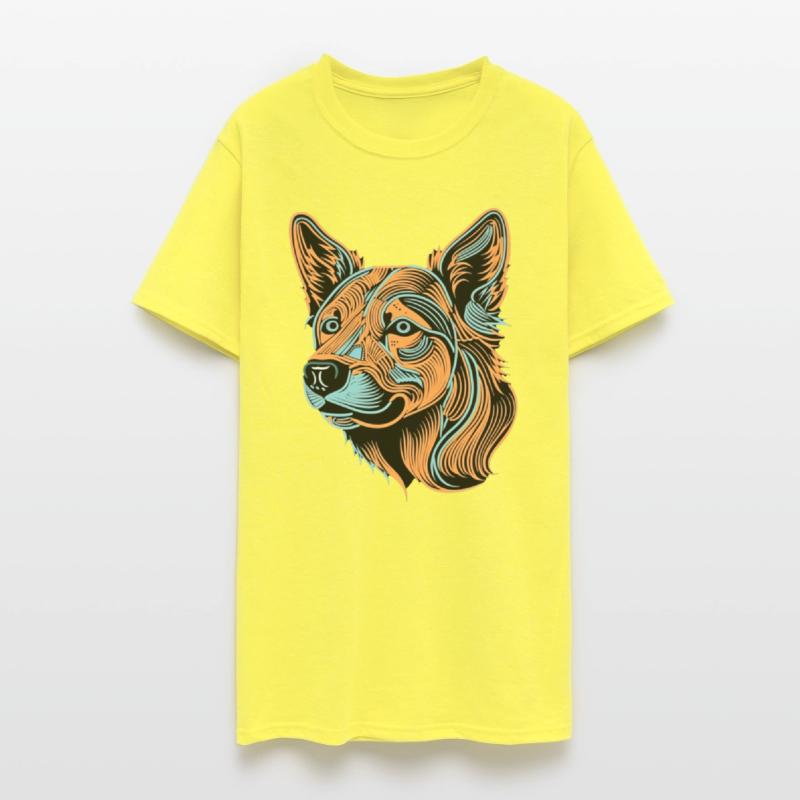 German Shepherd Funny Dog Street Art Comic Pet