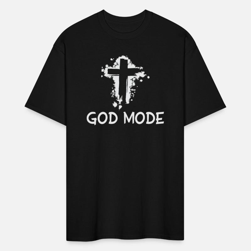 God Mode Quote With Christian Cross