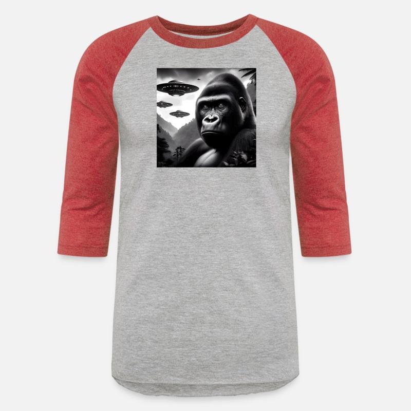 Gorilla Monkey Funny Graphic Selfie with UFOs Weir