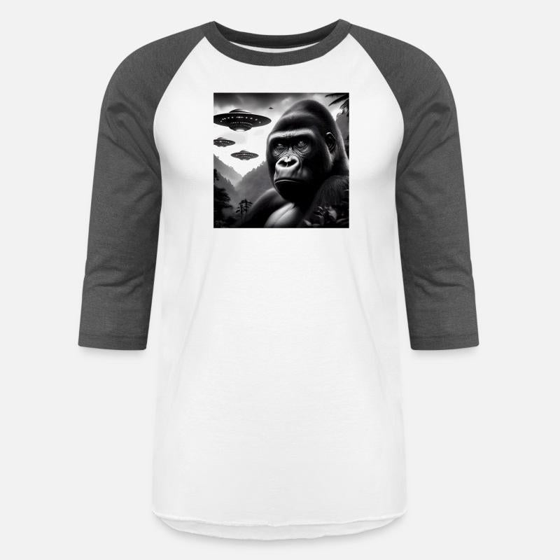 Gorilla Monkey Funny Graphic Selfie with UFOs Weir