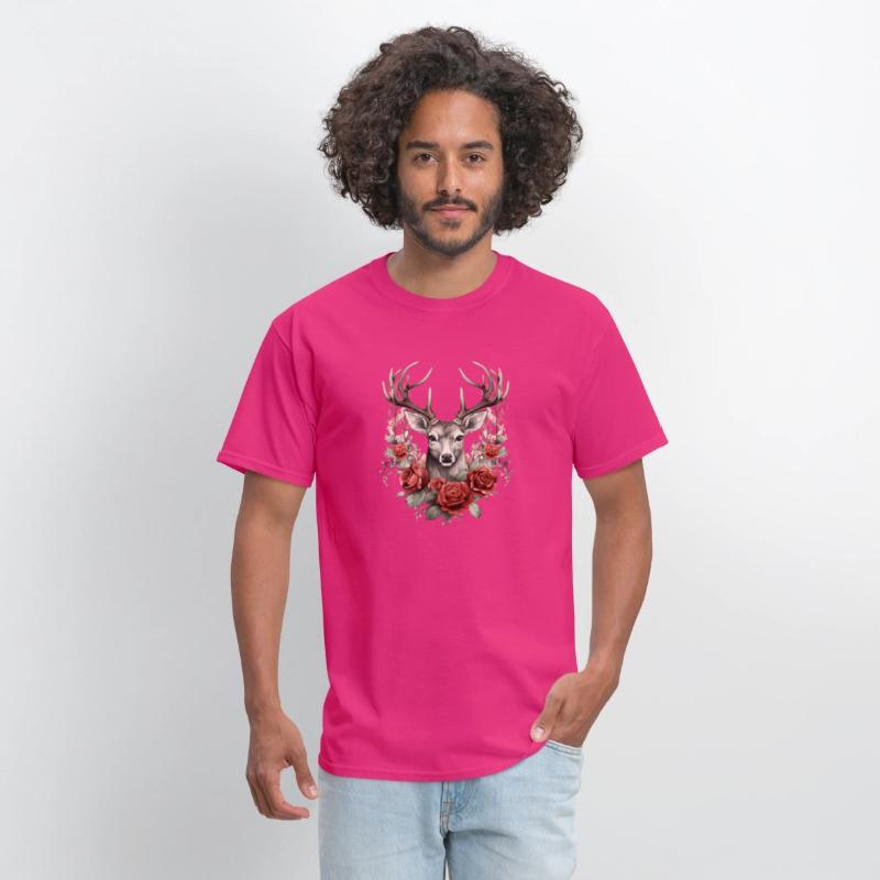 Gothic Deer Forest Animals Roses