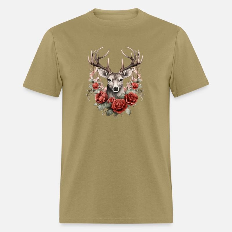 Gothic Deer Forest Animals Roses