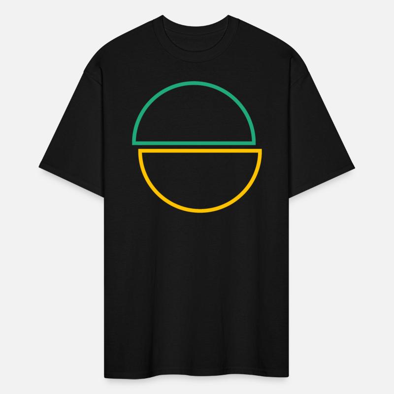 Half Circles Green And Yellow Design