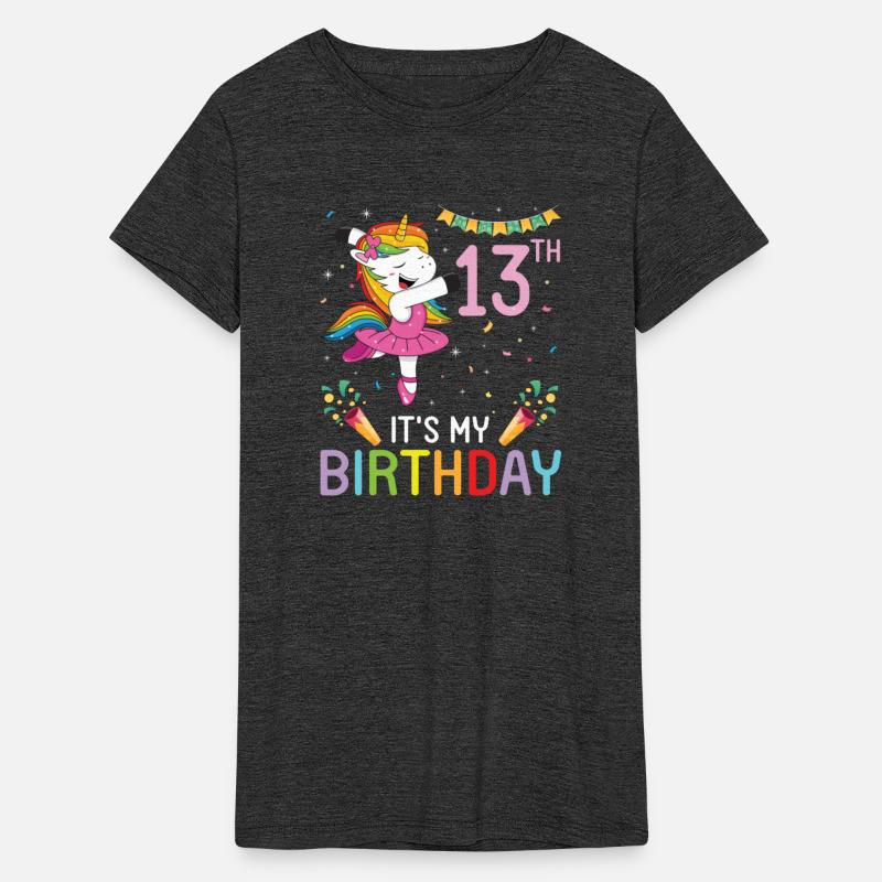 Happy Unicorn Dancing Congratulating 13th Time