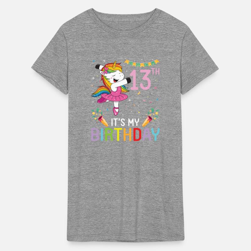 Happy Unicorn Dancing Congratulating 13th Time