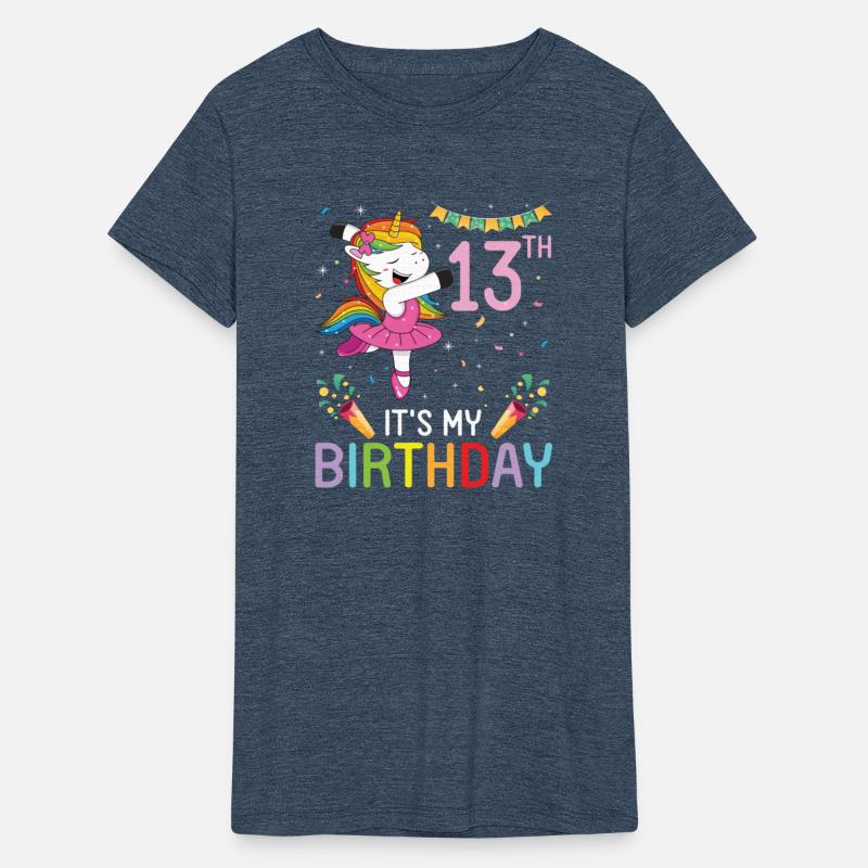 Happy Unicorn Dancing Congratulating 13th Time