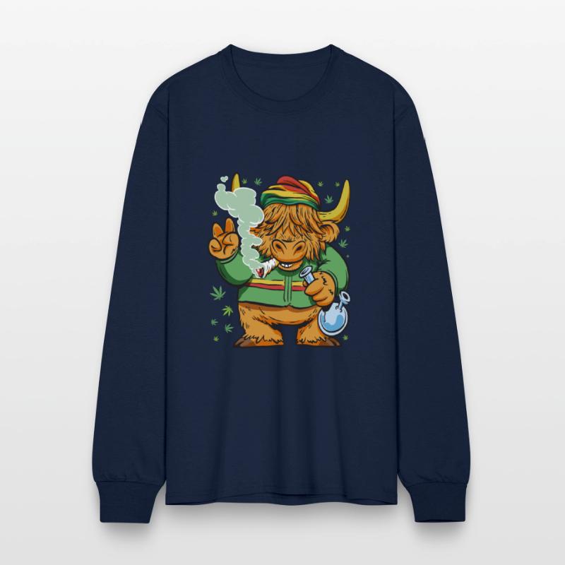 Highland Cow Smoking Weed