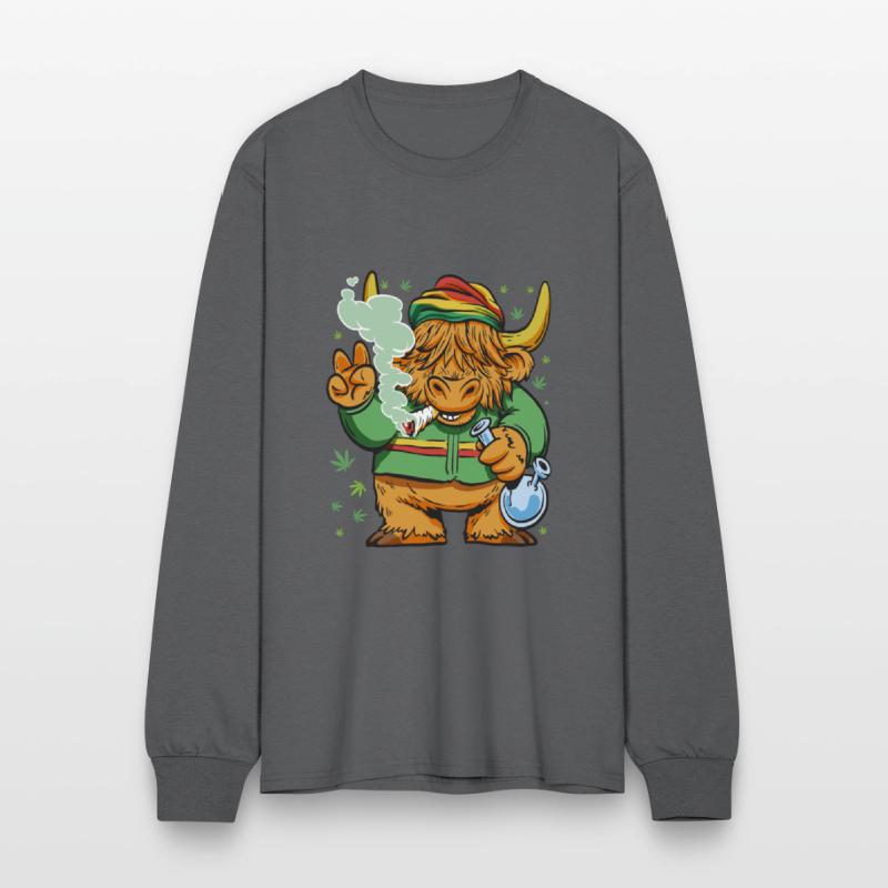 Highland Cow Smoking Weed