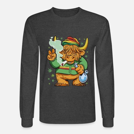 Highland Cow Smoking Weed