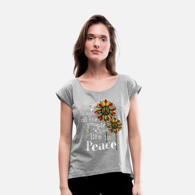 Hippie Imagine All The People Living Life In Peace