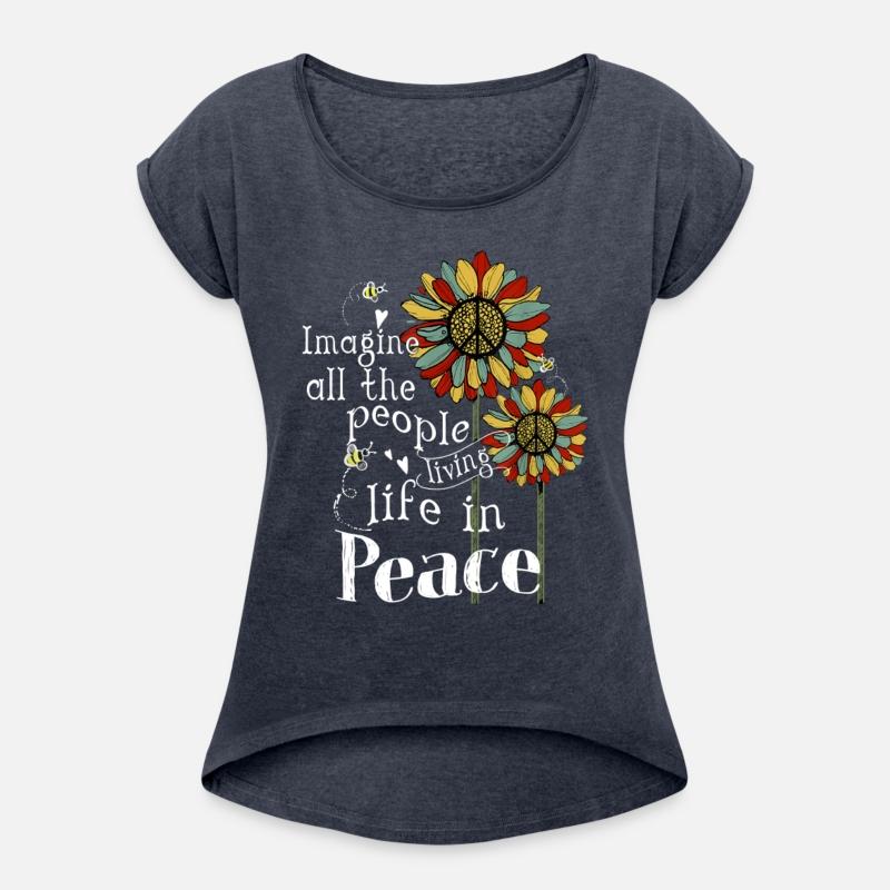 Hippie Imagine All The People Living Life In Peace