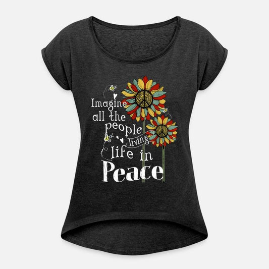 Hippie Imagine All The People Living Life In Peace