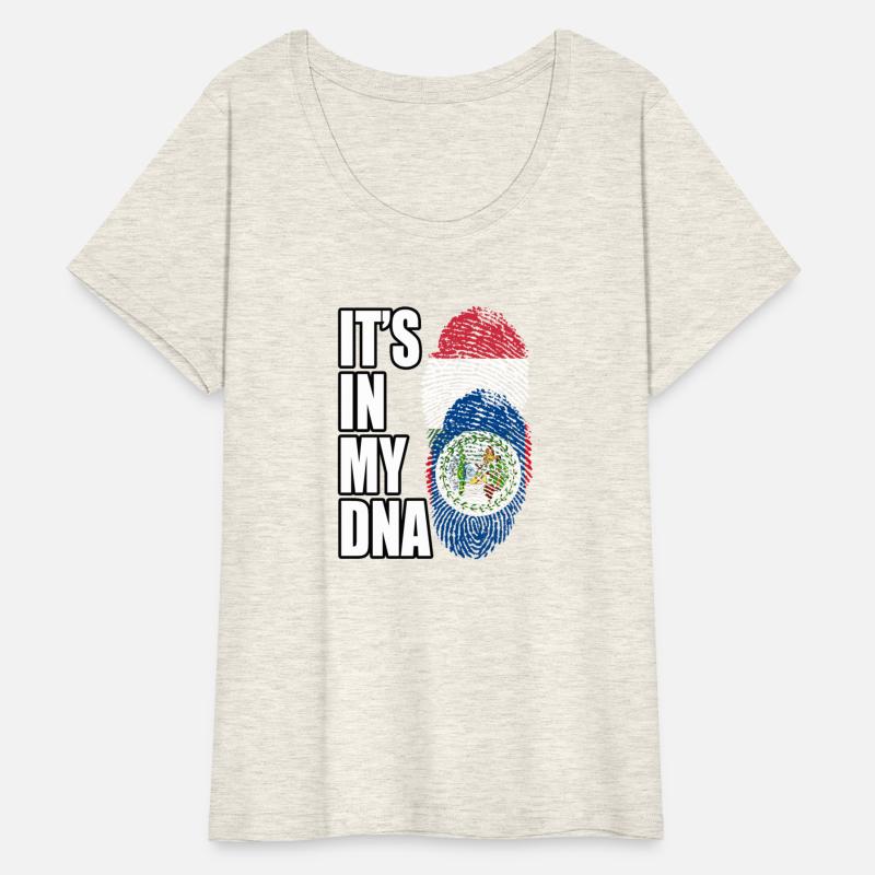 Hungarian And Belizean Mix Heritage DNA Flag