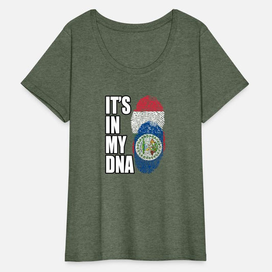 Hungarian And Belizean Mix Heritage DNA Flag