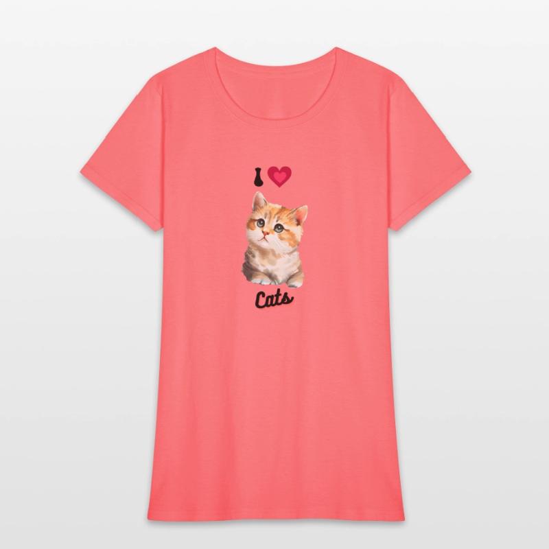 I love Cats design, cool cute gift idea for girls
