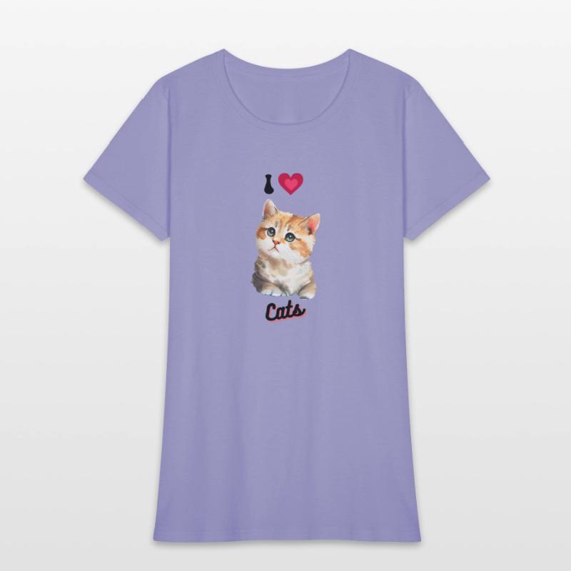 I love Cats design, cool cute gift idea for girls