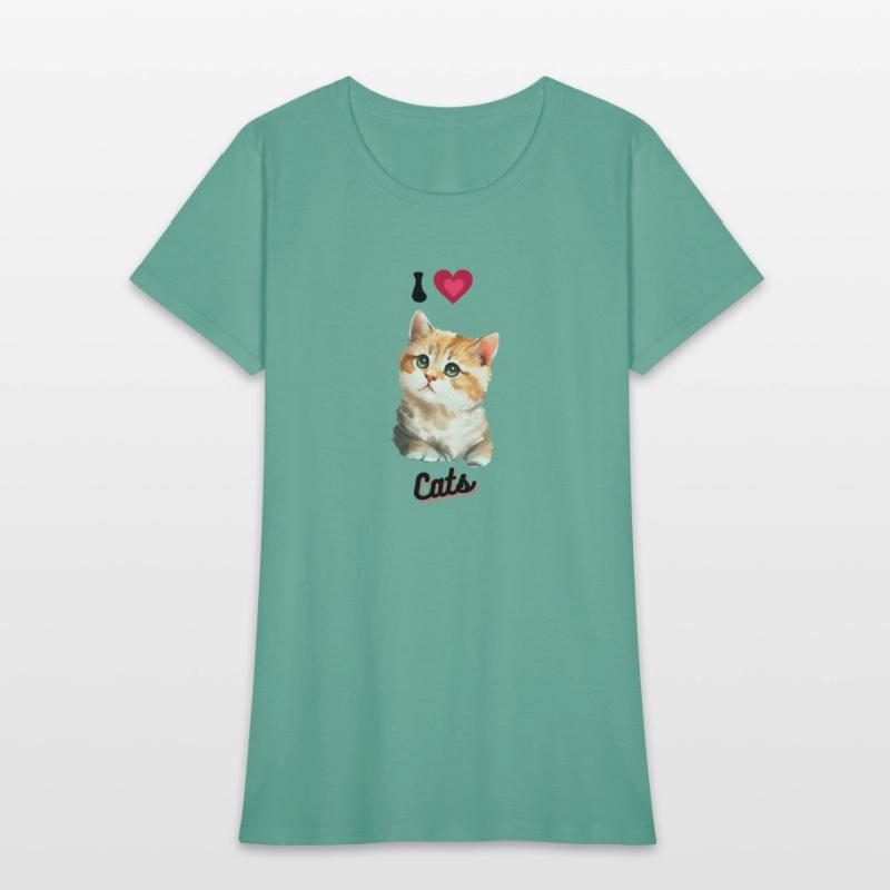 I love Cats design, cool cute gift idea for girls