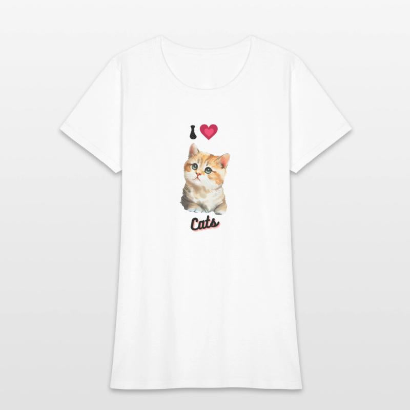 I love Cats design, cool cute gift idea for girls