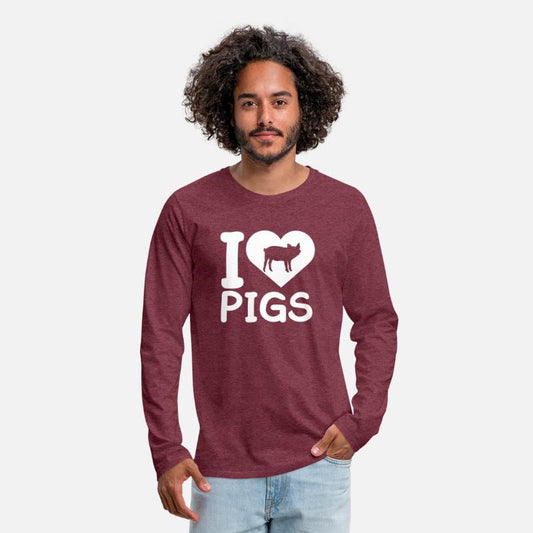 I Love Pigs pig heart piggy piglet Silhouette