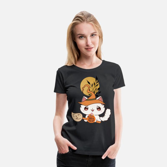 "Kawaii Witch Cat - Trick or Treat"