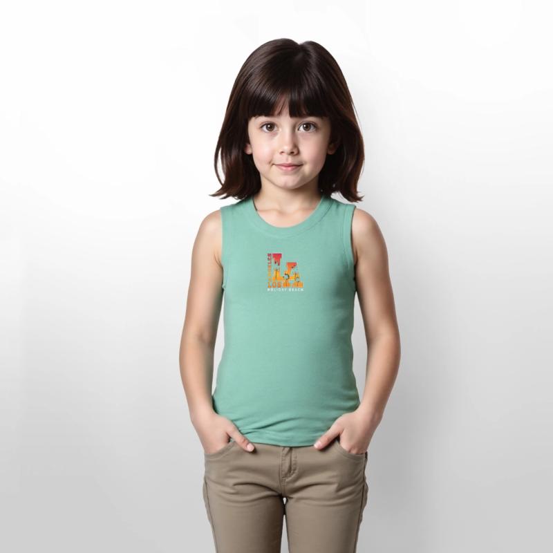 LA Sunset Palm Tree Letter Design